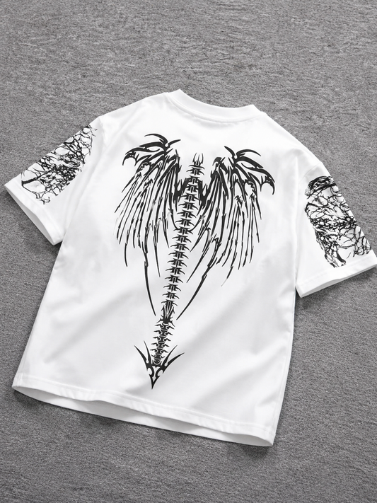 “Rebel Dark Angel Winged T-Shirt”