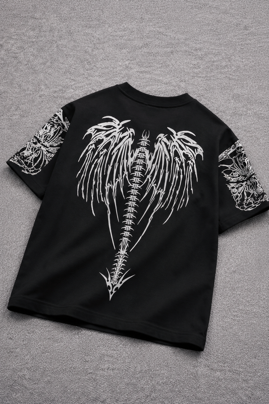 “Rebel Dark Angel Winged T-Shirt”