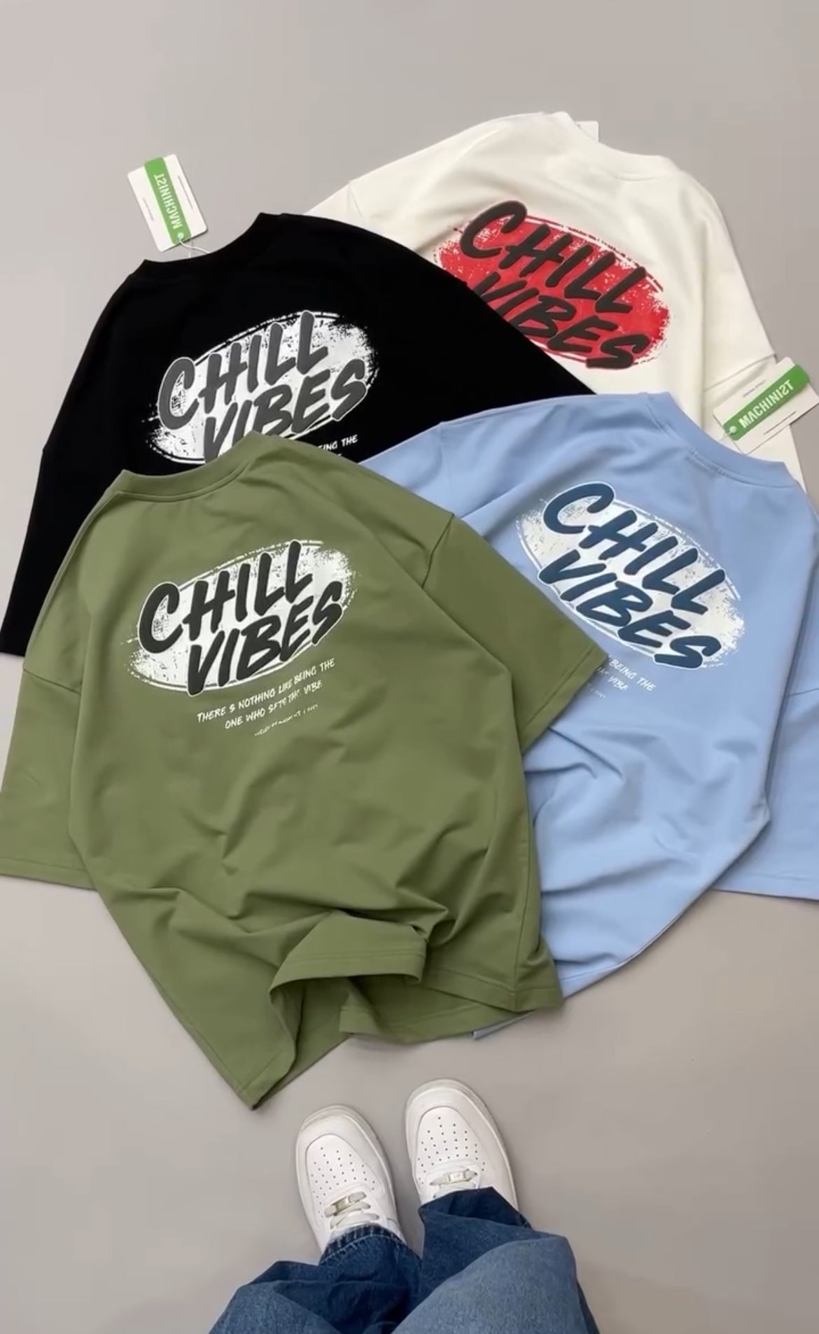 Chill Vibes Oversized Graphic T-Shirt